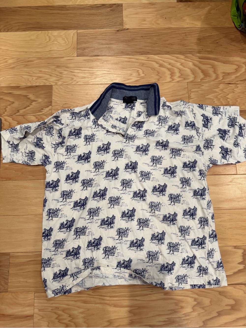 Vintage Players by Van Heusen Men’s XL Golf Polo Shirt Novelty Toile Print